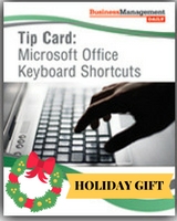 Tip Card: Microsoft Office Keyboard Shortcuts